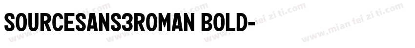 SourceSans3Roman Bold字体转换